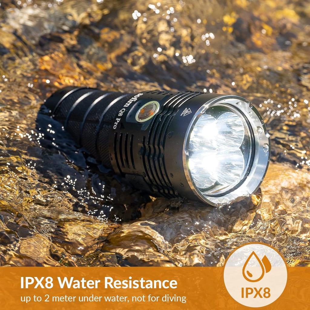 Rechargeable Flashlight 11000 Lumen with 4 x CREE XHP50.2 LEDs C140