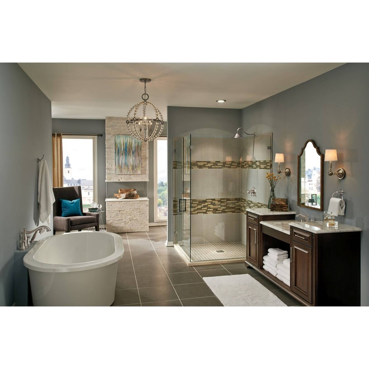 Brilliance Stainless Two Cross Bath Faucet / Bidet Handle Kit O512068