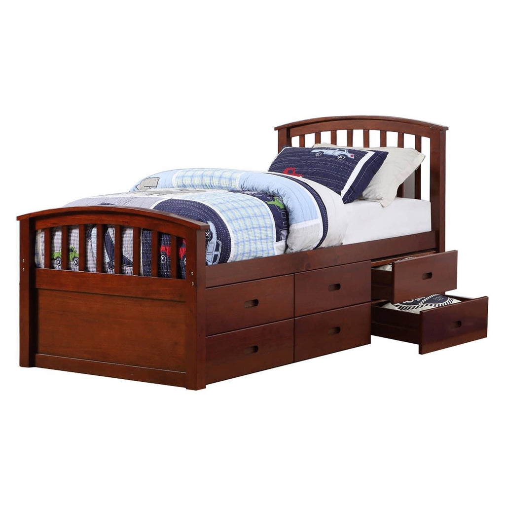 6 Drawer Twin Storage Bed S8934