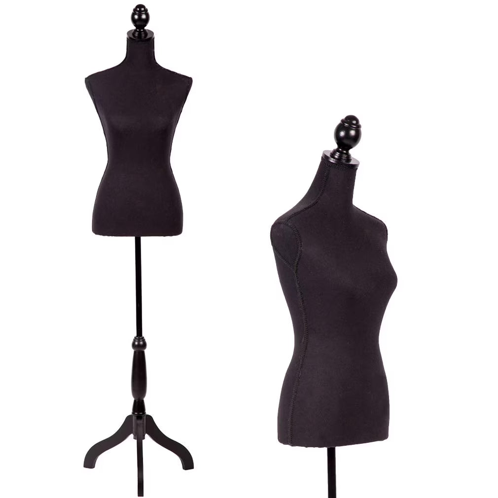 Black Adjustable Tripod Stand Mannequin Dress Form S29855
