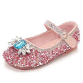 Snowflake Glitter Pink Princess Shoes for Kid K65232