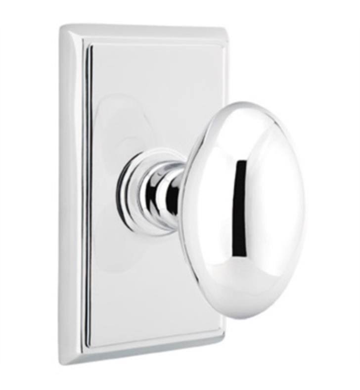 Satin Nickel Privacy Knob with Rectangular Rose U992123