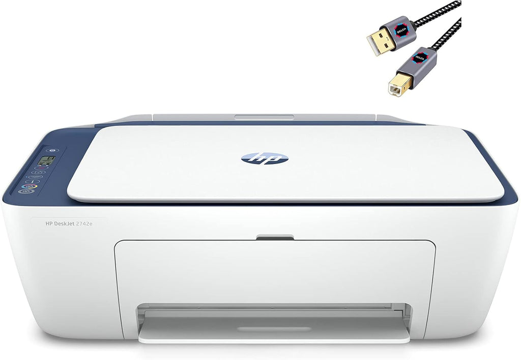 White Wireless Inkjet All-in-One Printer with Printer Cable O339