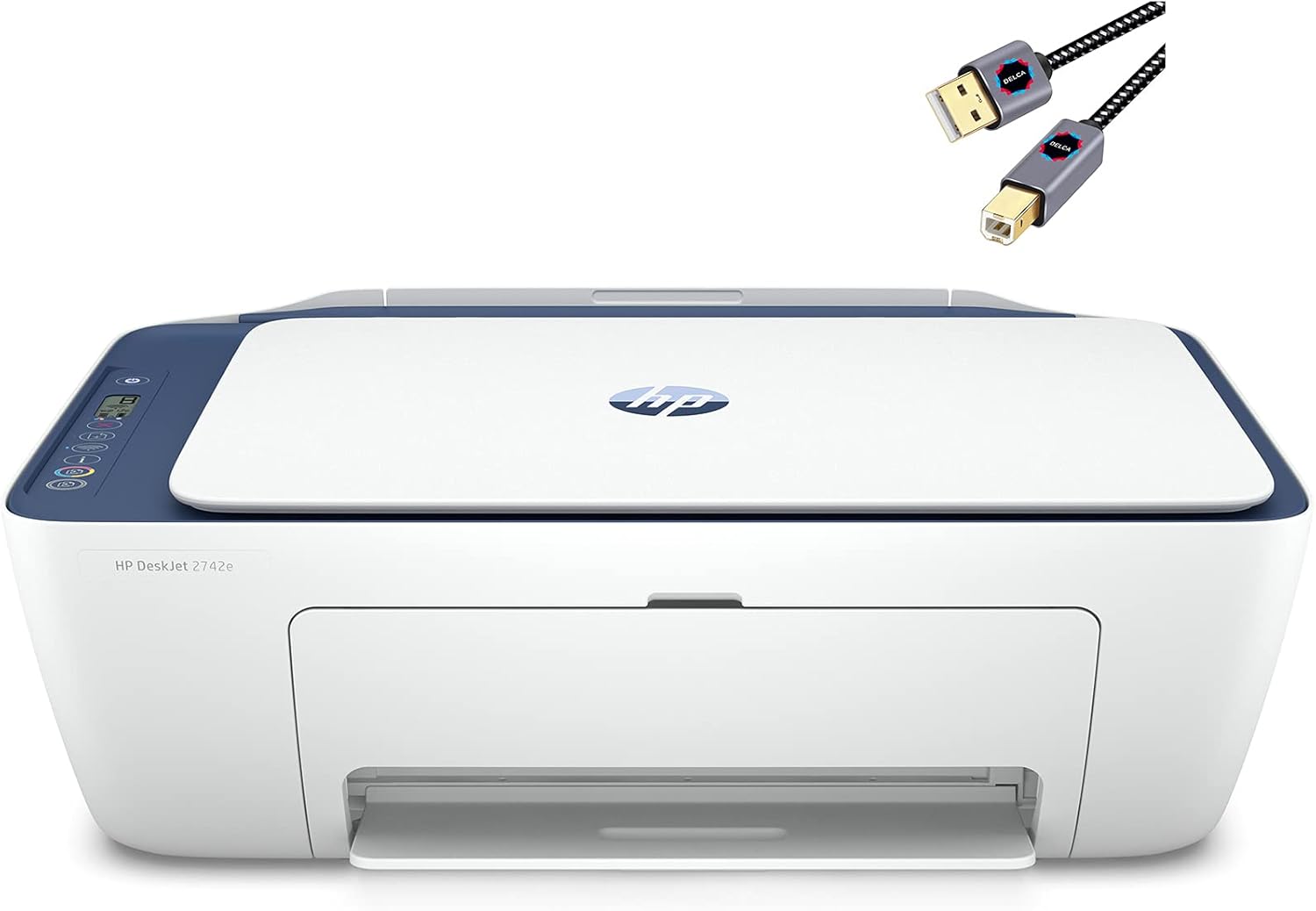 White Wireless Inkjet All-in-One Printer with Printer Cable O339