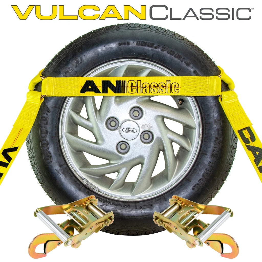 4 Pack Car Tie Down with Snap Hooks, 3300 Lbs SWL F693
