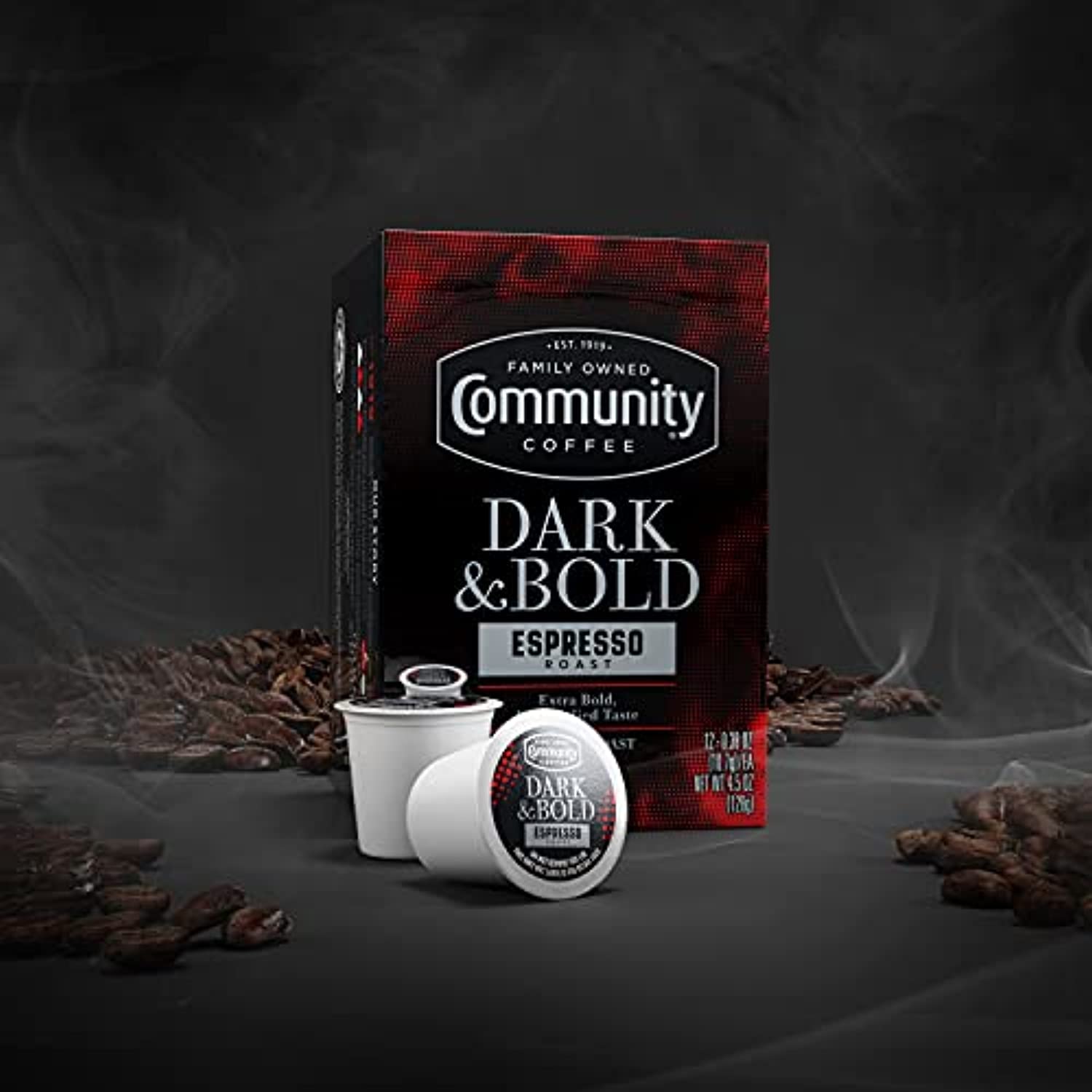 Dark & Bold Espresso Roast Coffee Pods, 72 Count Z256