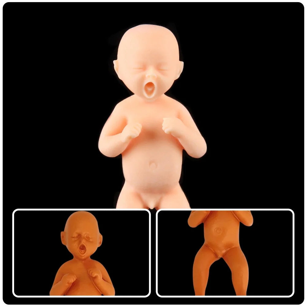 Set of 2 Resin Doll Statue Decor D38681