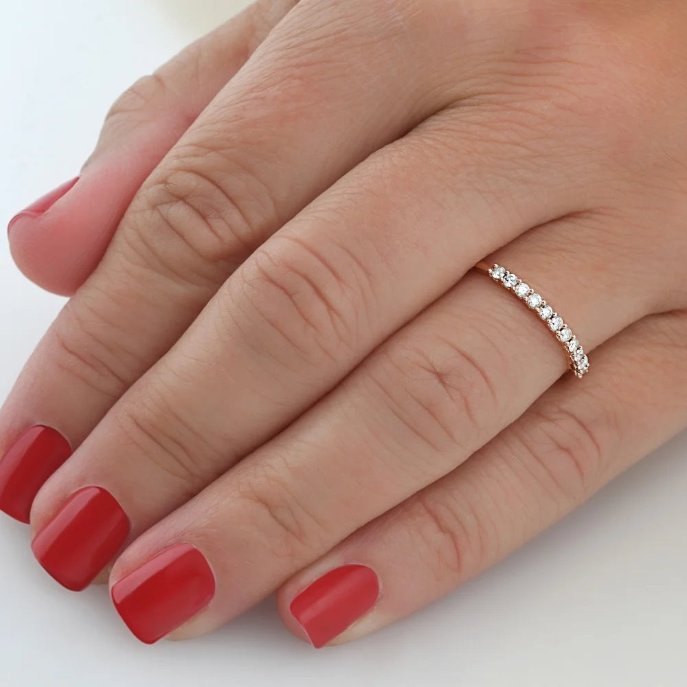14K Rose Gold Diamond Ring O901