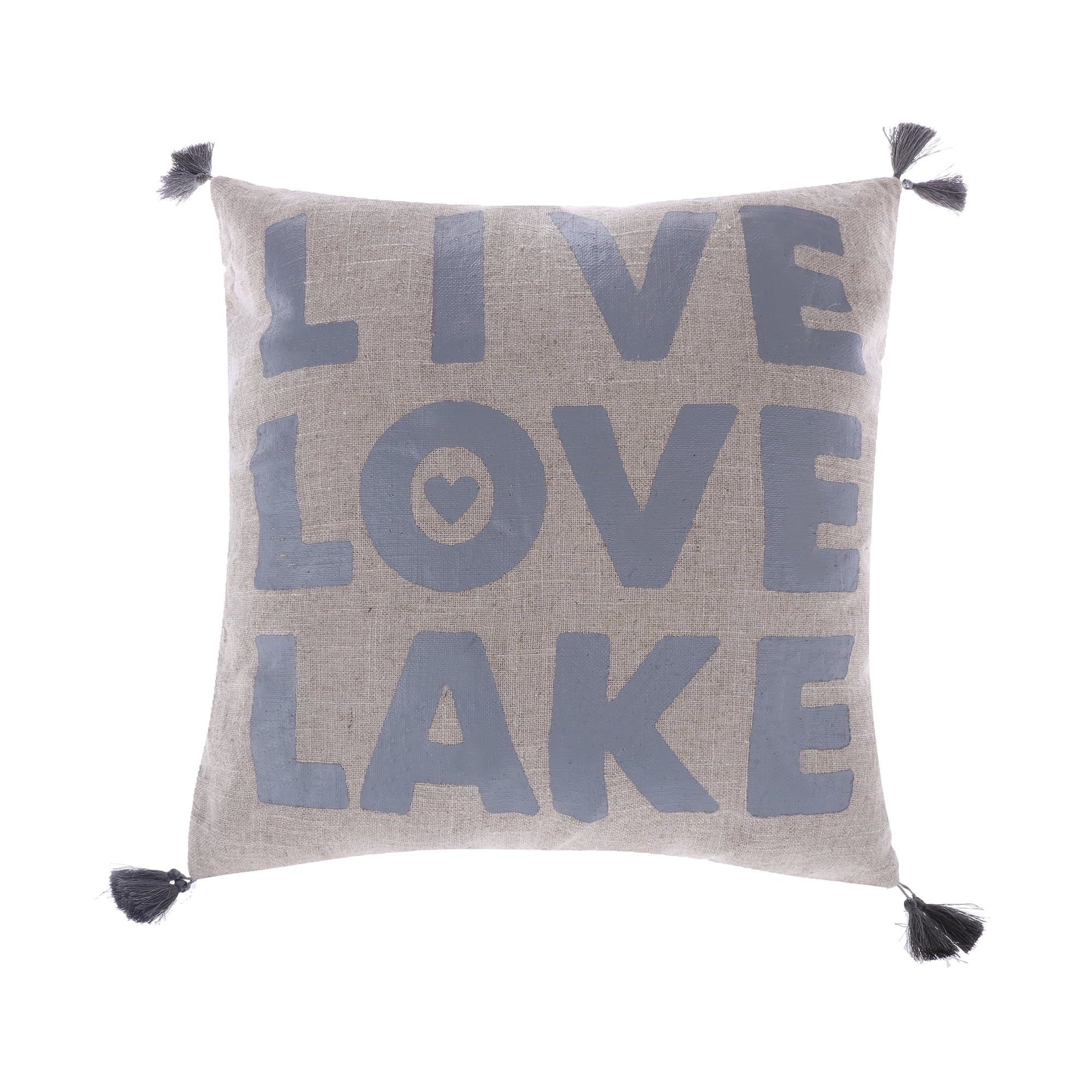 Decorative Pillow 20 x 20in Natural and Blue U85792