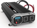 1100 Watts Modified Sine Wave Car Inverter, 12V to 110 Volts, Two AC Outlets, Two USB Ports (2.4 Amp) N11660