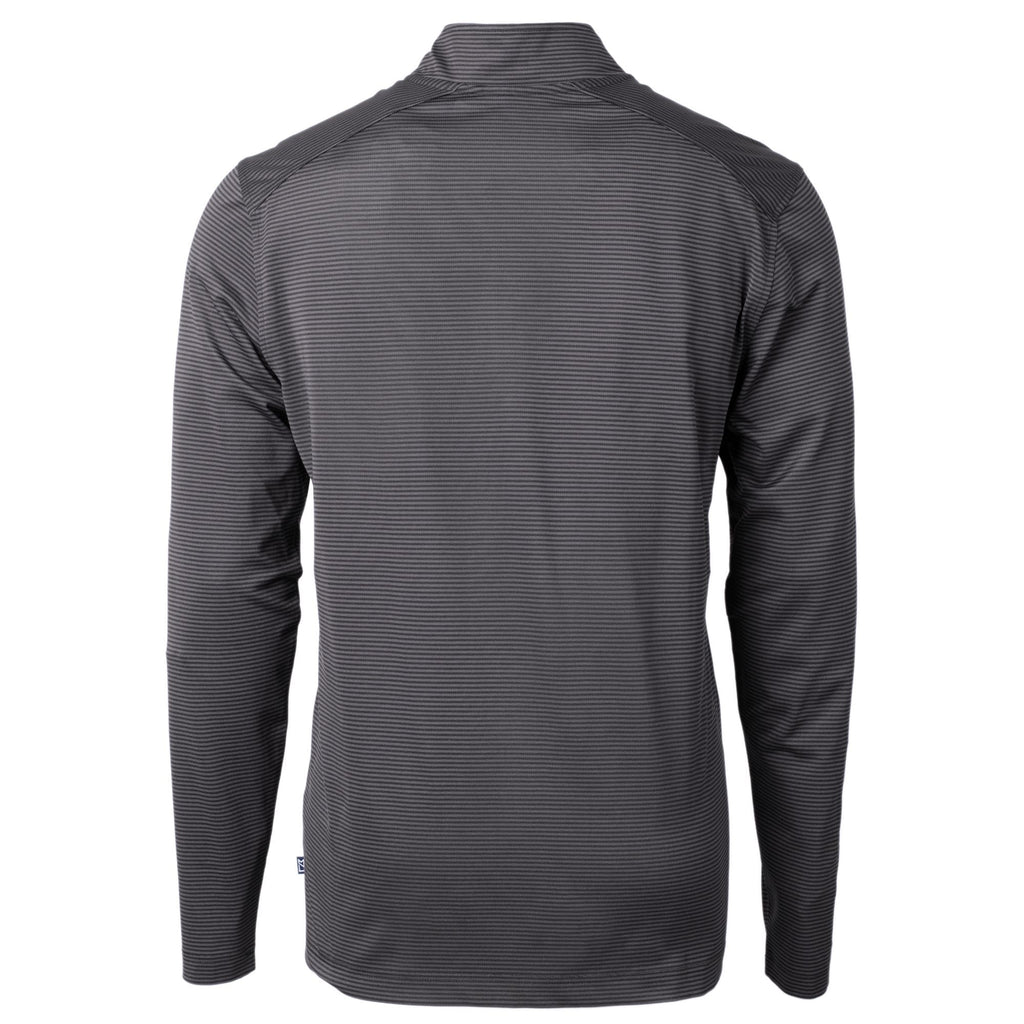 Men's Black Gray Recycled Quarter-Zip Pullover Top S726873