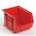 Red Plastic Storage Bin, Lot of 6 L91462