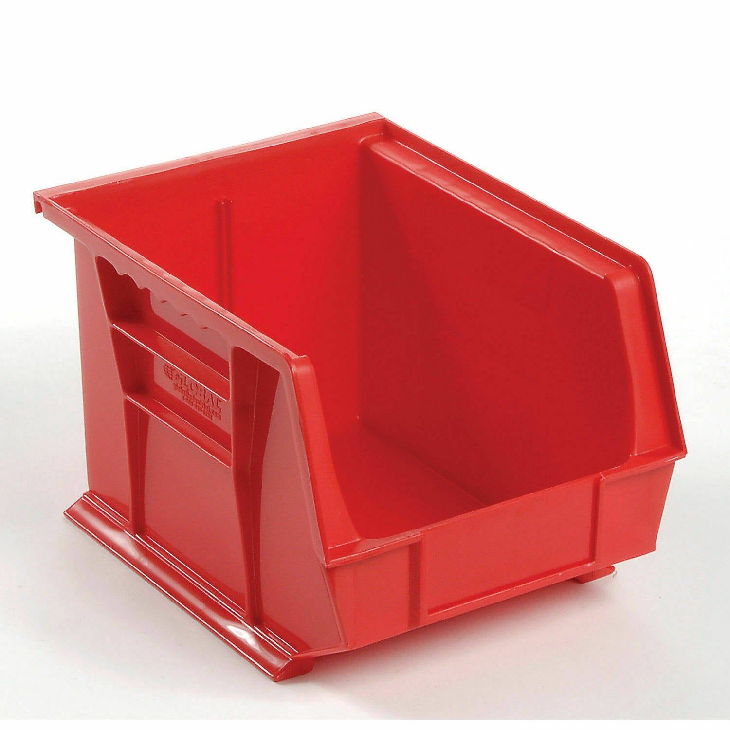 Red Plastic Storage Bin, Lot of 6 L91462