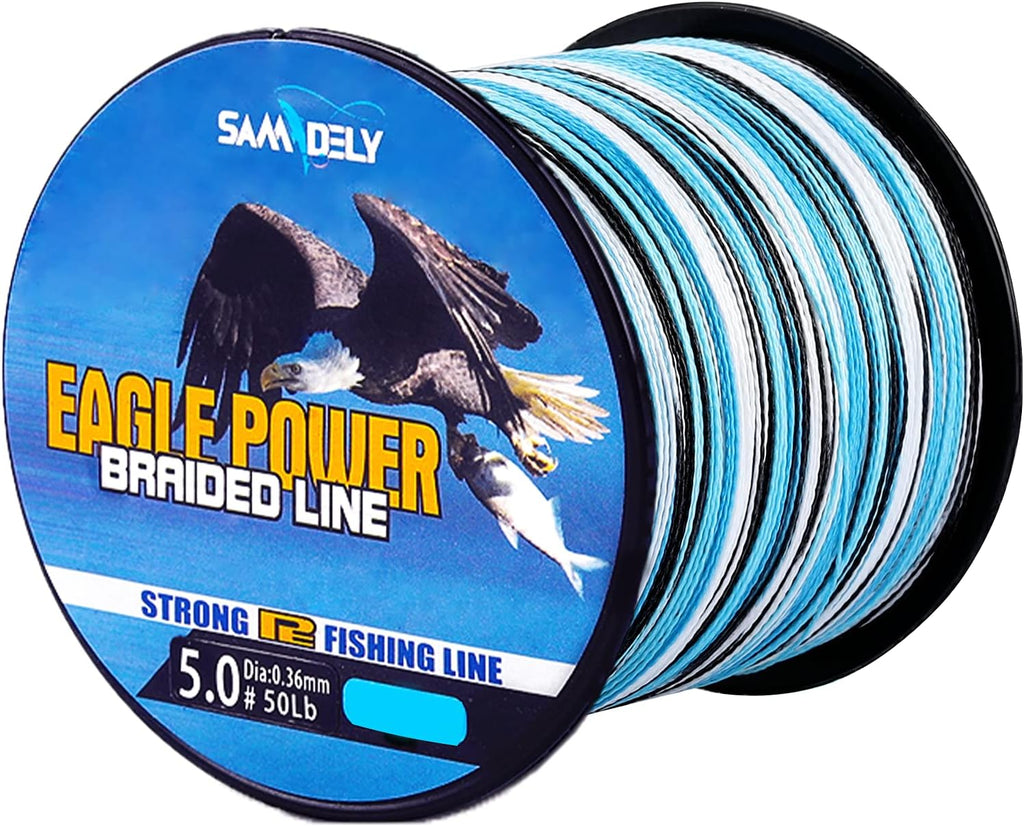Braided Fishing Line, 10LB-80LB, 100-500 Yds, Pack of 2 Z921