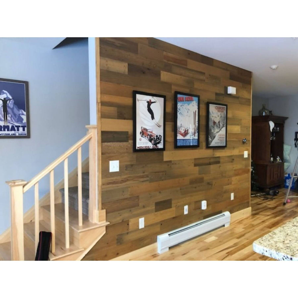 Reclaimed Wooden Wall Planks, Peel and Stick, 40 Sq. ft. R3932