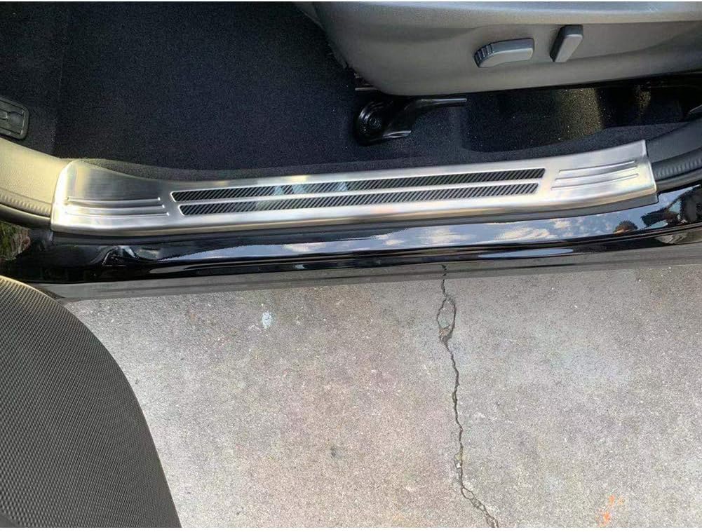 Silver Stainless Door Sill Scuff Plate Guard Cover Trims B498