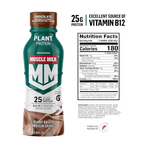 Vanilla Caramel Plant Based Protein Shake, 11.16 Fl Oz (Pack of 12) U95499