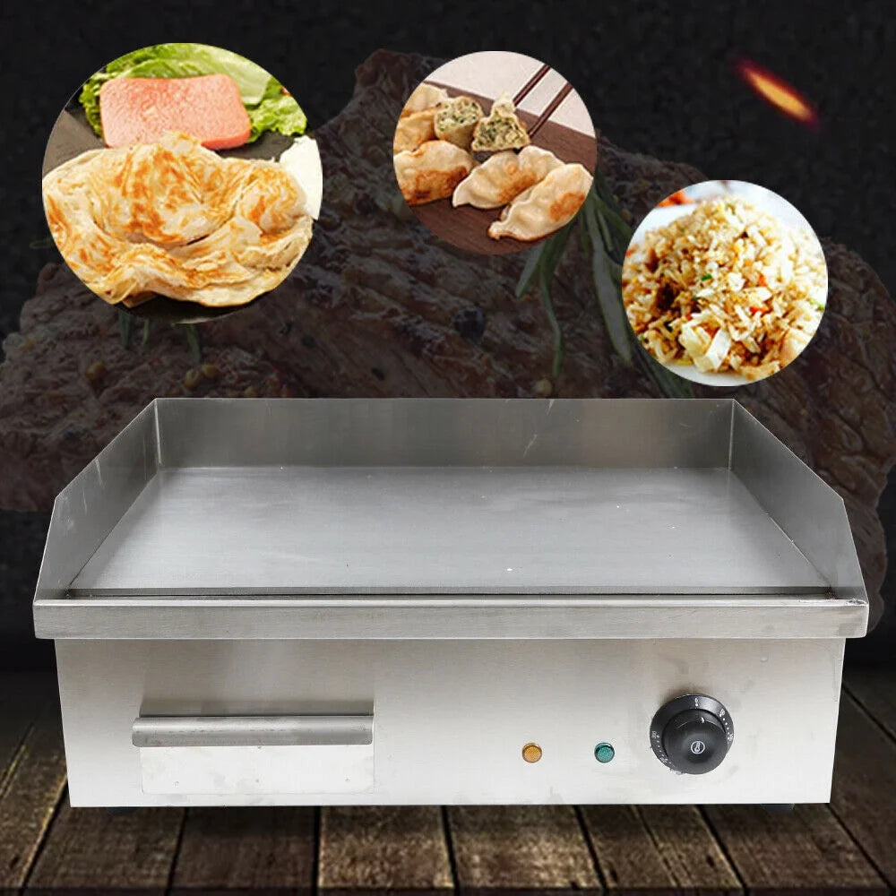 22" Countertop Electric Flat Top Grill Griddle U161