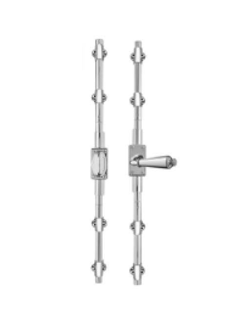 Left Hand 8ft. Contemporary Cremone Bolt in Non Lacquered Brass U259
