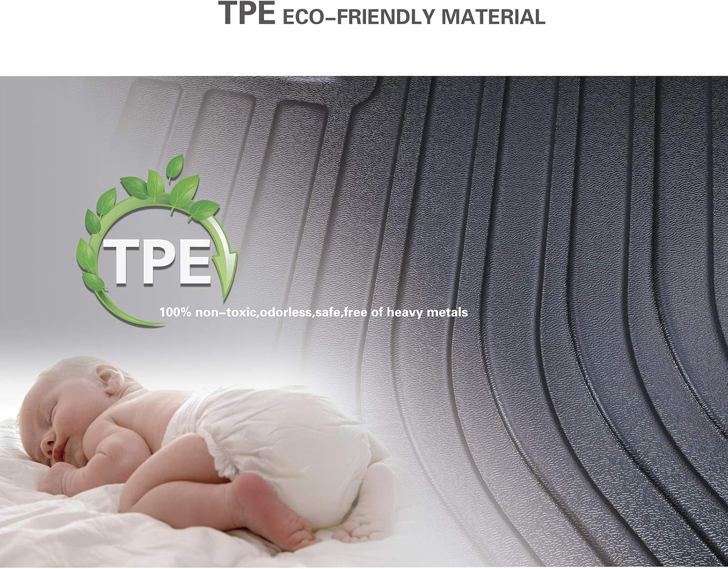 Black TPE Waterproof Car Mats Full Set Q84331