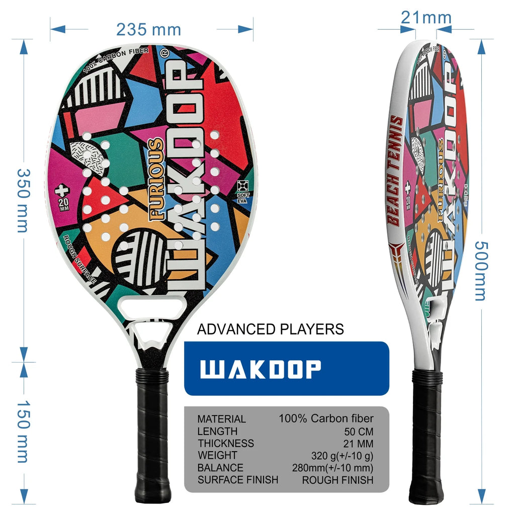 Carbon Fiber Beach Tennis Racket with EVA Foam Core U918273