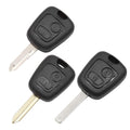 65pcs 2 Buttons Uncut Insert Key Fob Case Remote Control Shell for Citroen for Peugeot 106 206 306 107 207 307 Pack of 2 B57665