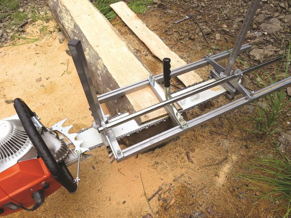 Portable Aluminum Steel Saw Mill 36 Inch Planking Lumber Cutting Bar V215
