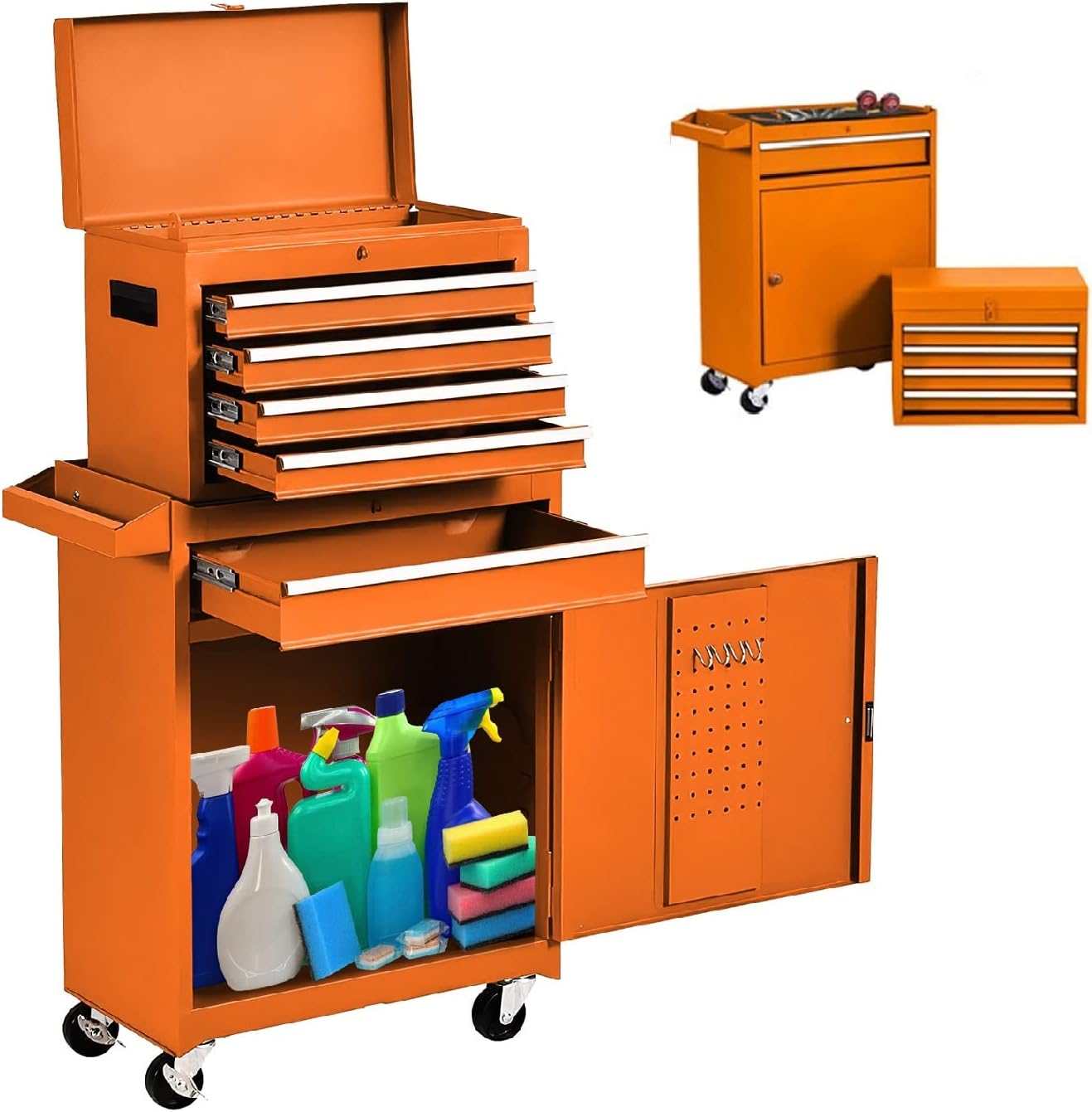 Red Rolling Tool Chest with Wheels Q16743