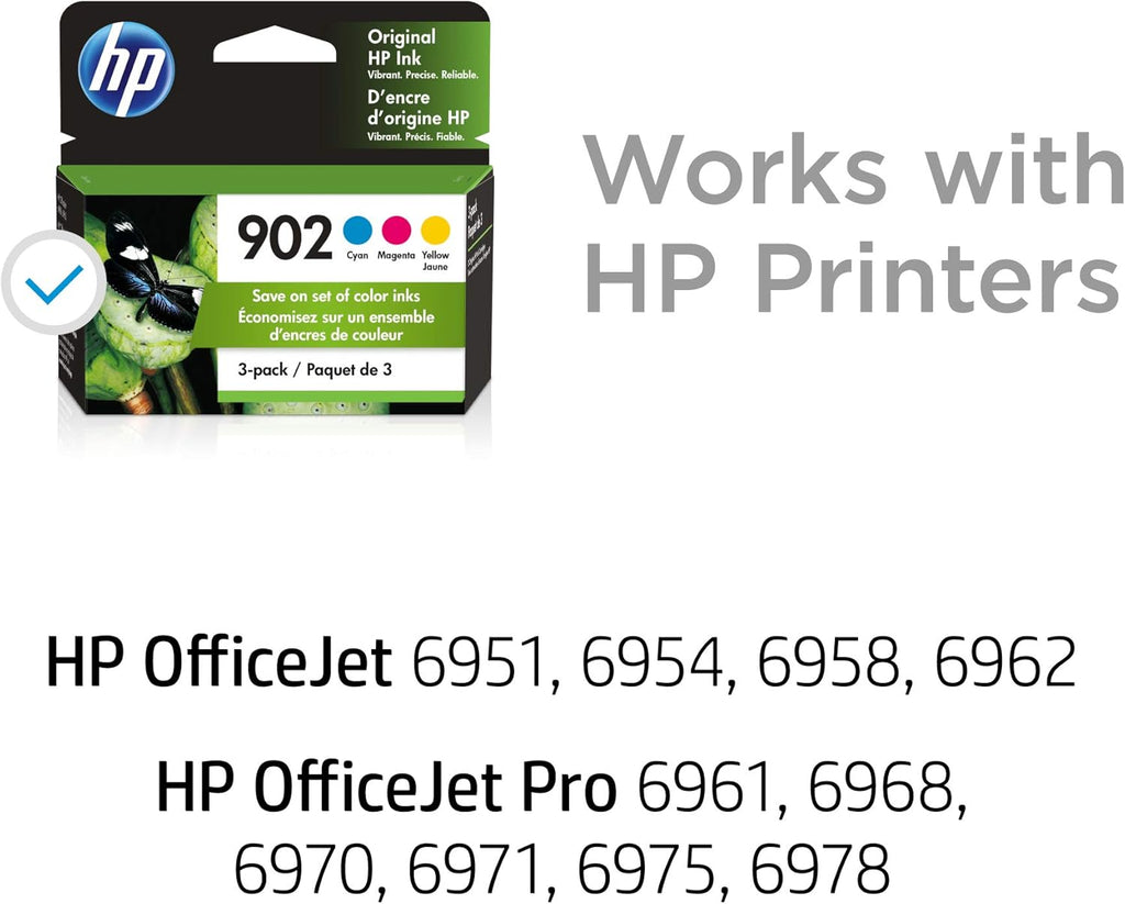 Cyan, Magenta, Yellow Ink Cartridges for HP OfficeJet 6900 Series, Pack of 2 Q931