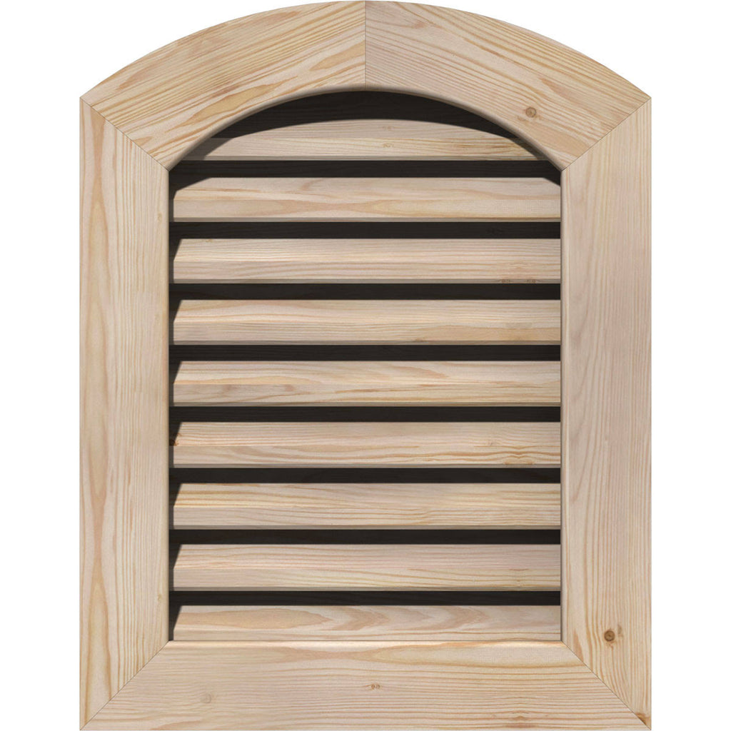 20-in W x 28-in H Arch Top Gable Vent Unfinished Smooth Pine U7233