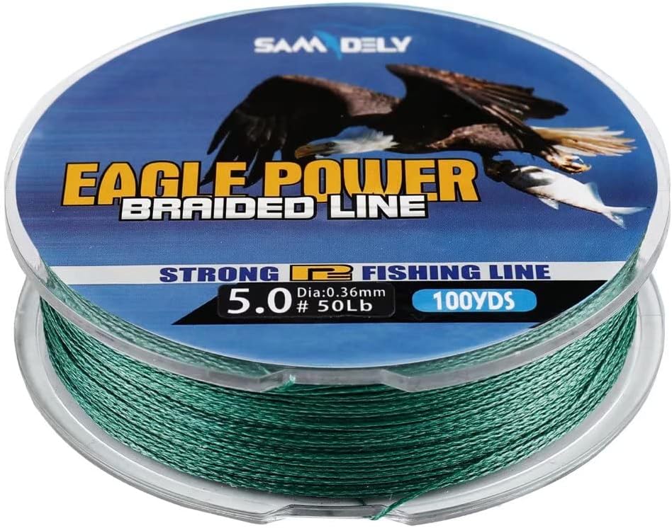 Braided Fishing Line, 10LB-80LB, 100-500 Yds, Pack of 2 Z921