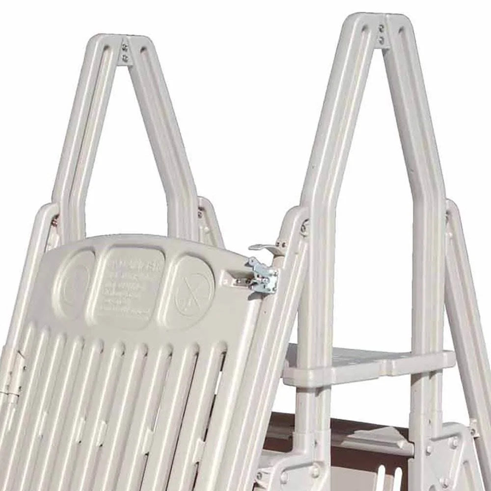 Taupe Above Ground Pool Ladder with Gate Q412968