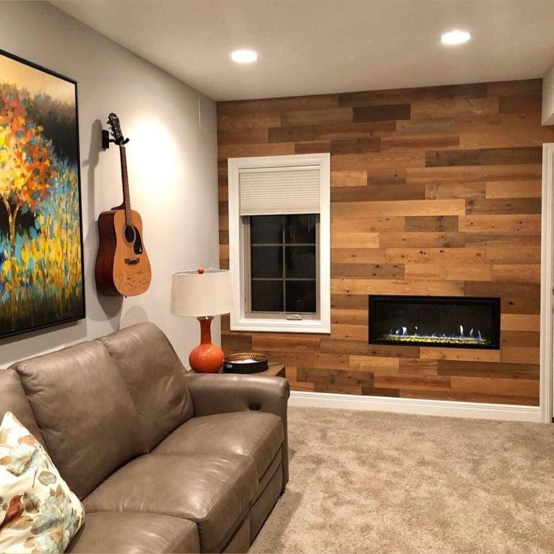 Reclaimed Wooden Wall Planks, Peel and Stick, 40 Sq. ft. R3932