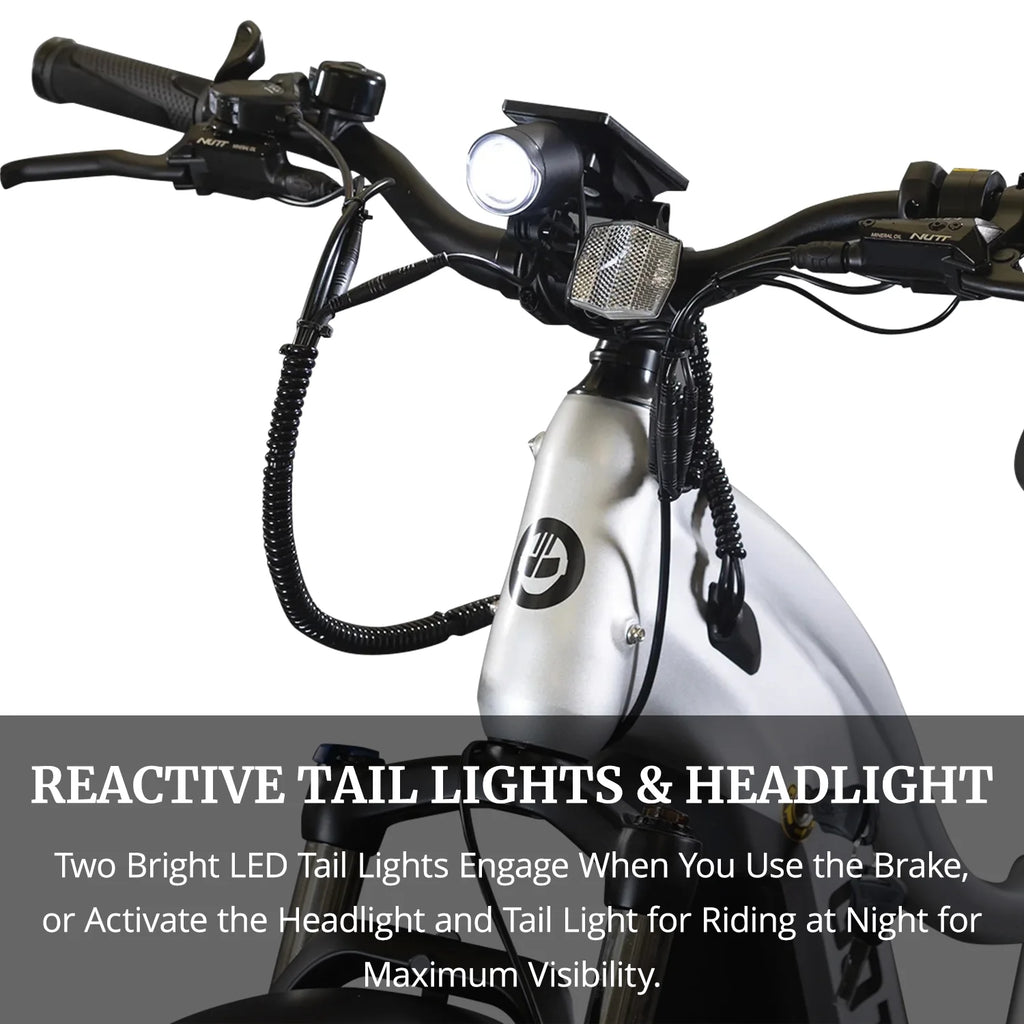 Silver 750W 48V 26" x 4" Fat Tire Electric Mountain Bike B4602