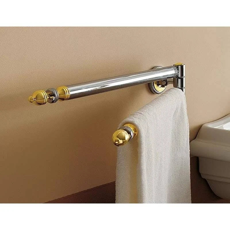 Chrome/Gold Queen Wall Mounted Towel Bar V10467