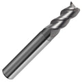 16mm Carbide End Mill, 3 Flute, 45° Helix, Bright Uncoated, 26mm LOC, 44mm Reach A535721