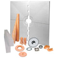 PVC Shower Kit 72 x 72 inch, Brushed Nickel S362