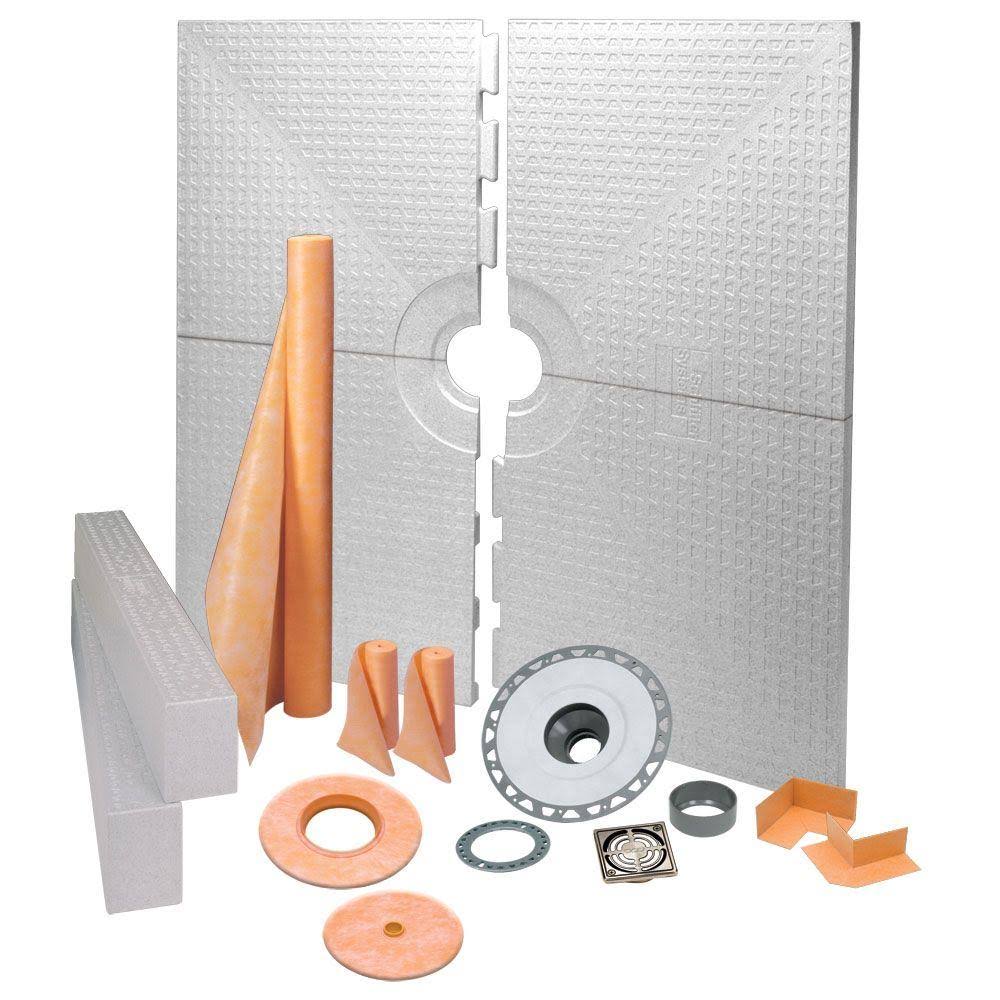 PVC Shower Kit 72 x 72 inch, Brushed Nickel S362