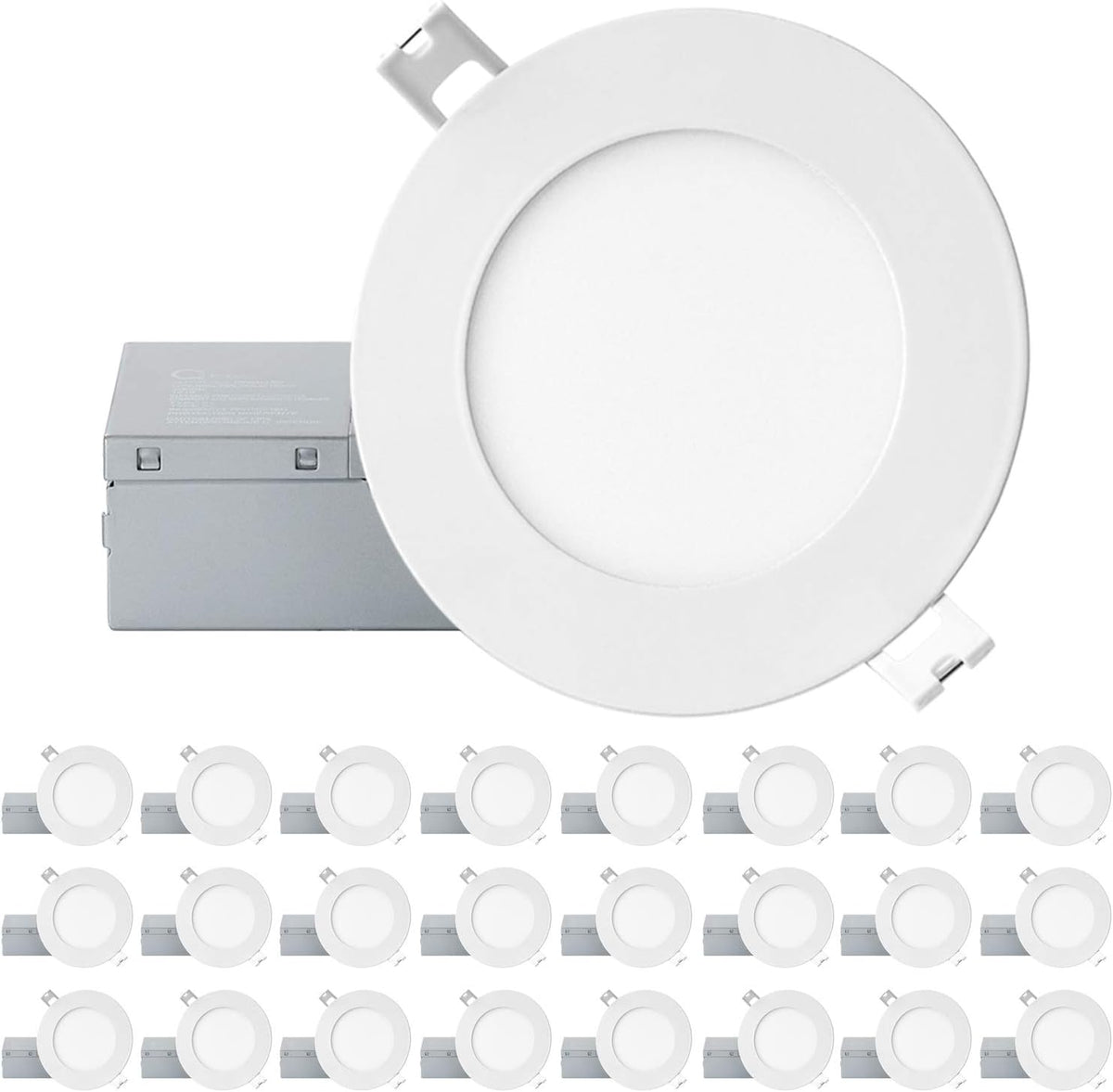48 Pack 4 Inch Ultra Thin LED Recessed Ceiling Lights, 5000K Day Light E6436