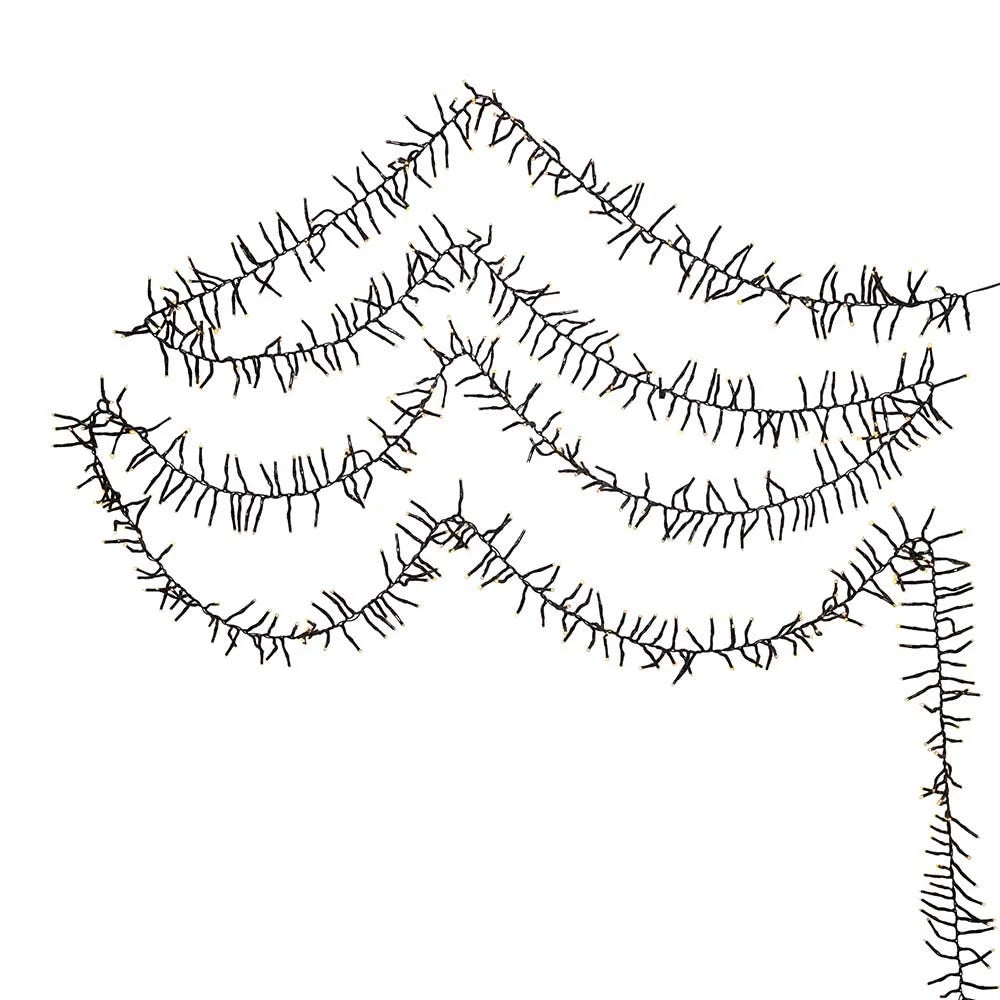 3000-Light 98-Foot Cluster Garland with Warm White LED Lights P570