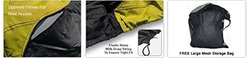 Yellow/Black Jet Ski Cover with Trailer Straps and Storage Bag P864449