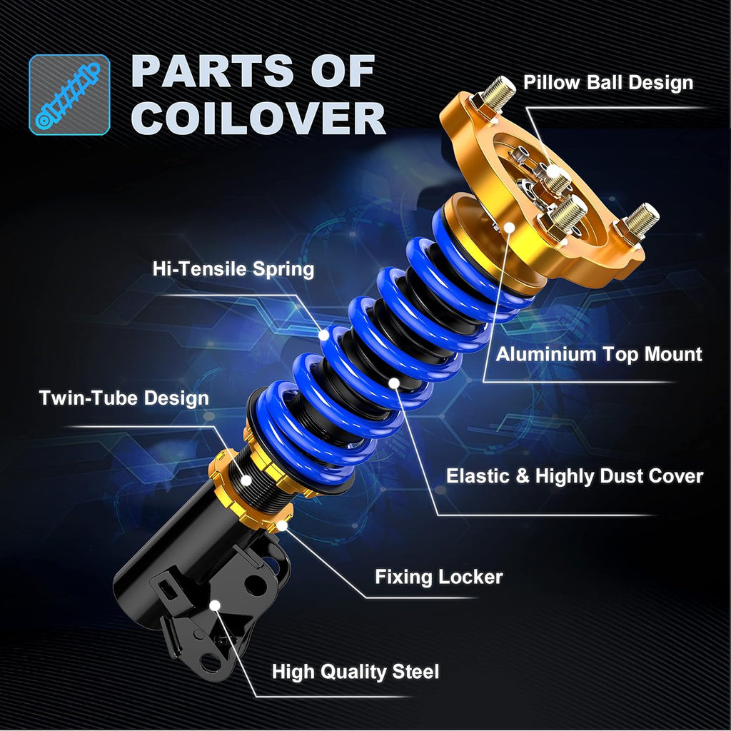 Set of 4 Coilovers Struts for Honda Civic E464