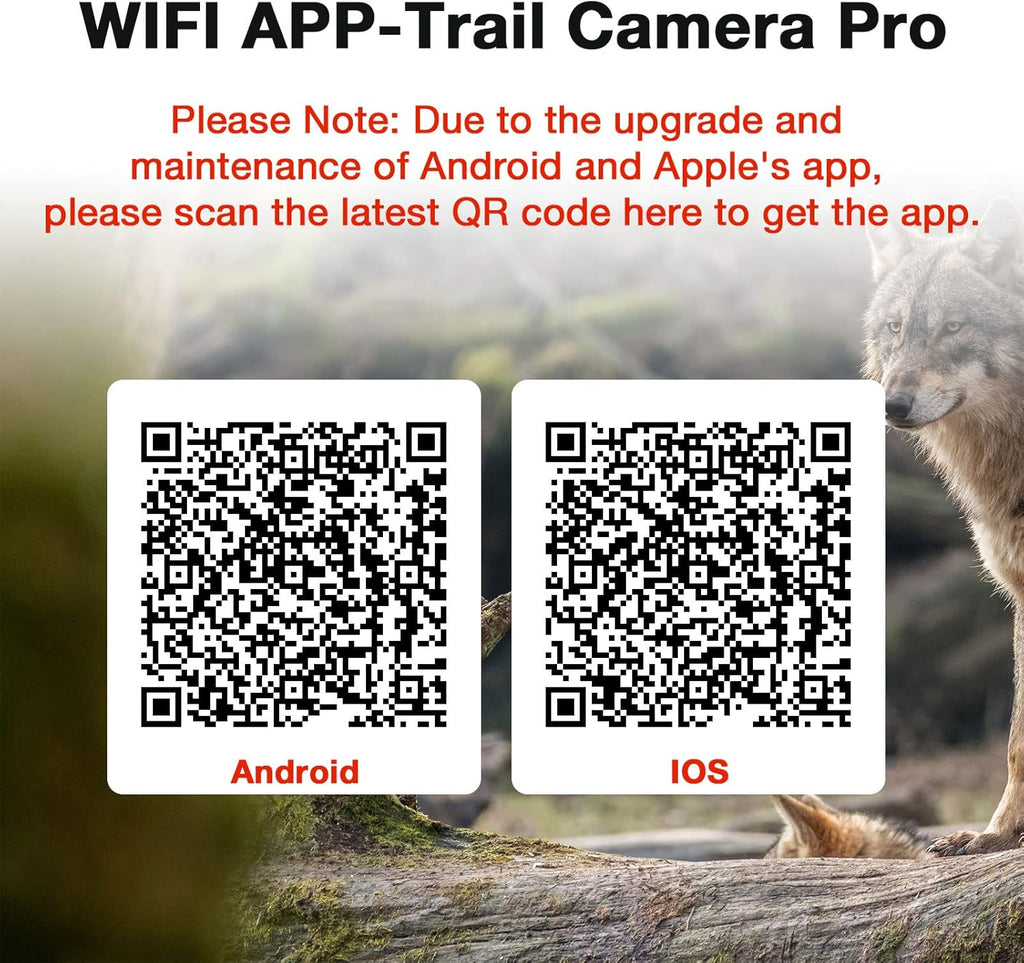 WiFi Trail Camera 24MP 1296P Game Camera with Night Vision Motion Detection IP66 Waterproof Wildlife Cam M430