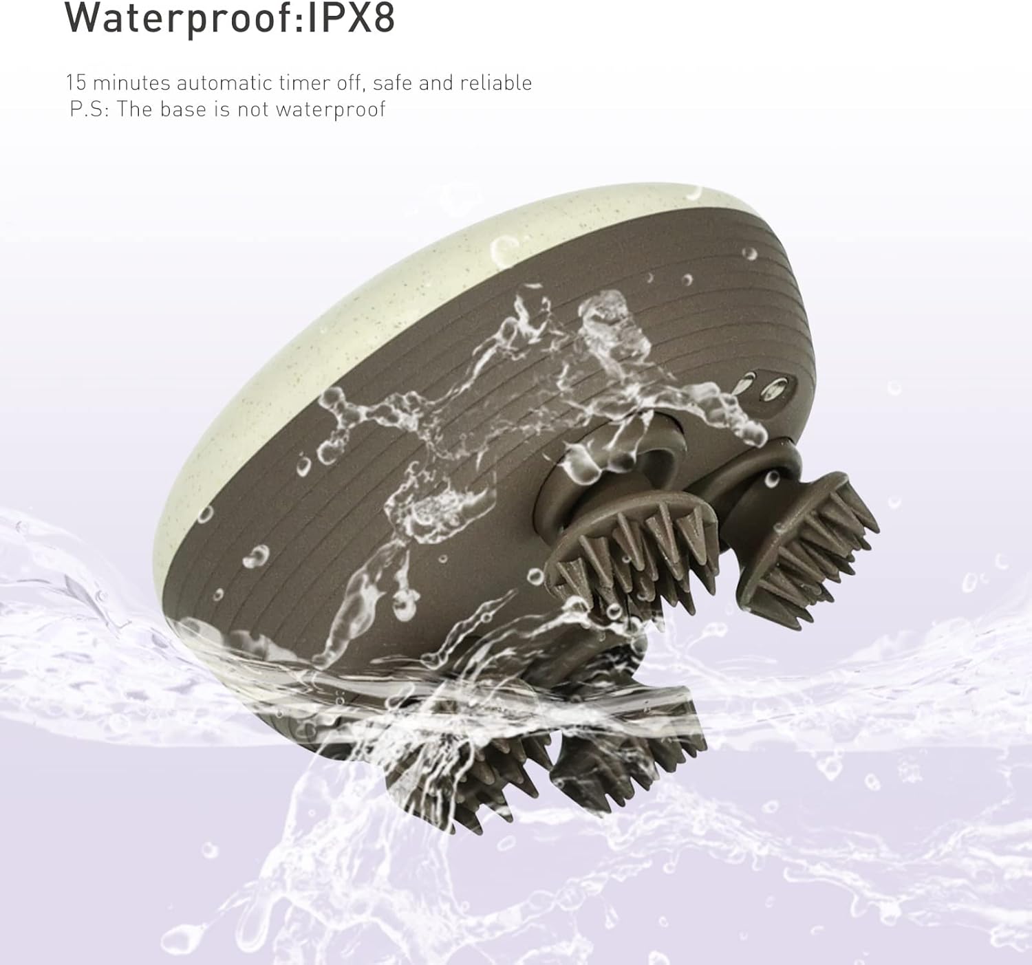 IPX8 Waterproof Rechargeable Handheld Scalp Massager J50762