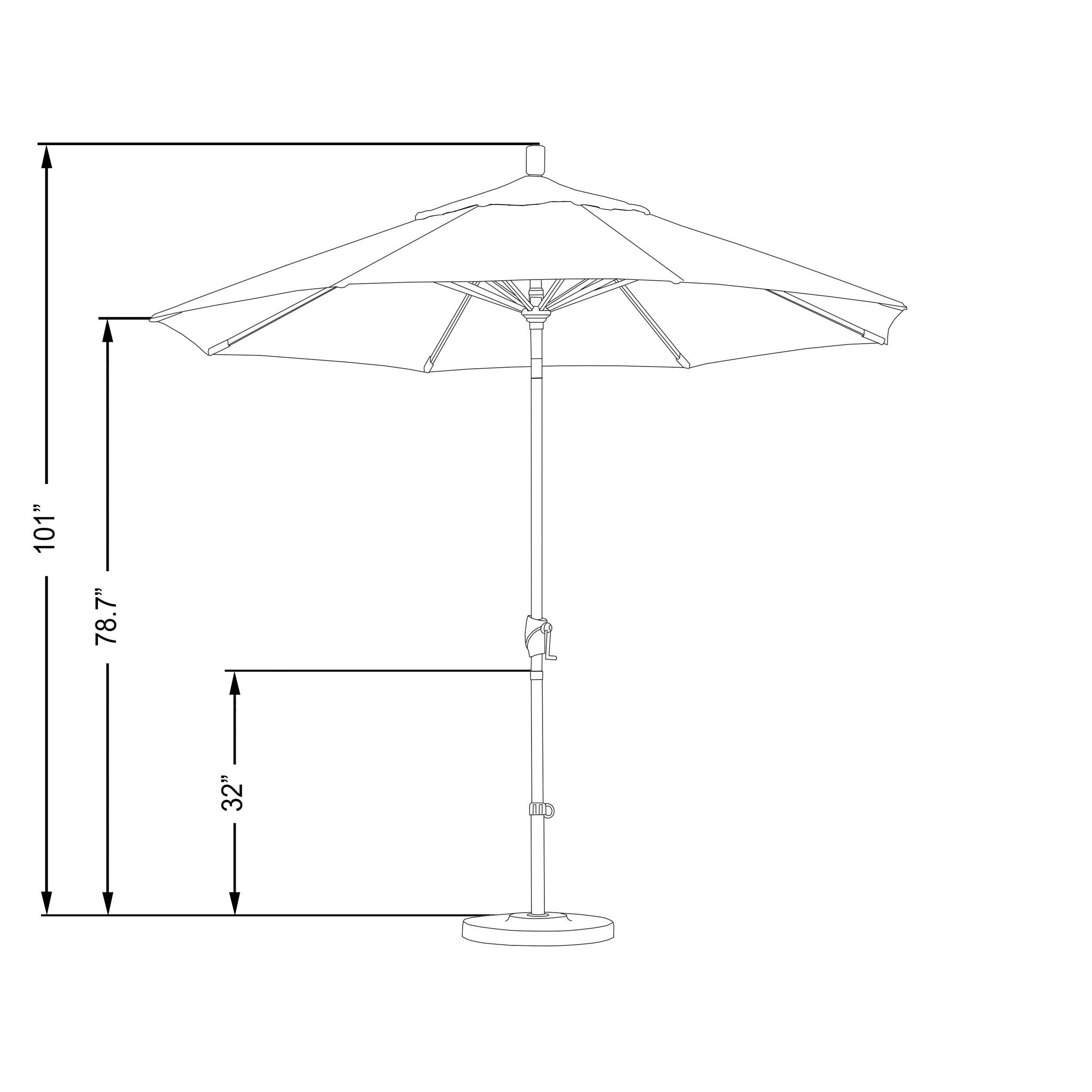 Natural 9-Foot Aluminum Market Umbrella R2987