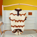 Beige Brown Coral Velvet Four-Legged Dog Jumpsuit O35894