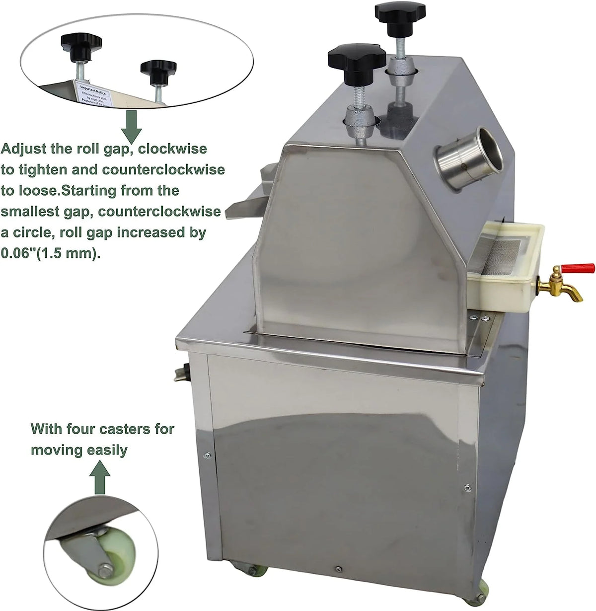Three Rolls Electric Sugarcane Juice Extractor A185946