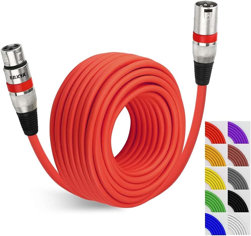 Black Pack of 2 XLR Microphone Cable 50 Ft I170225