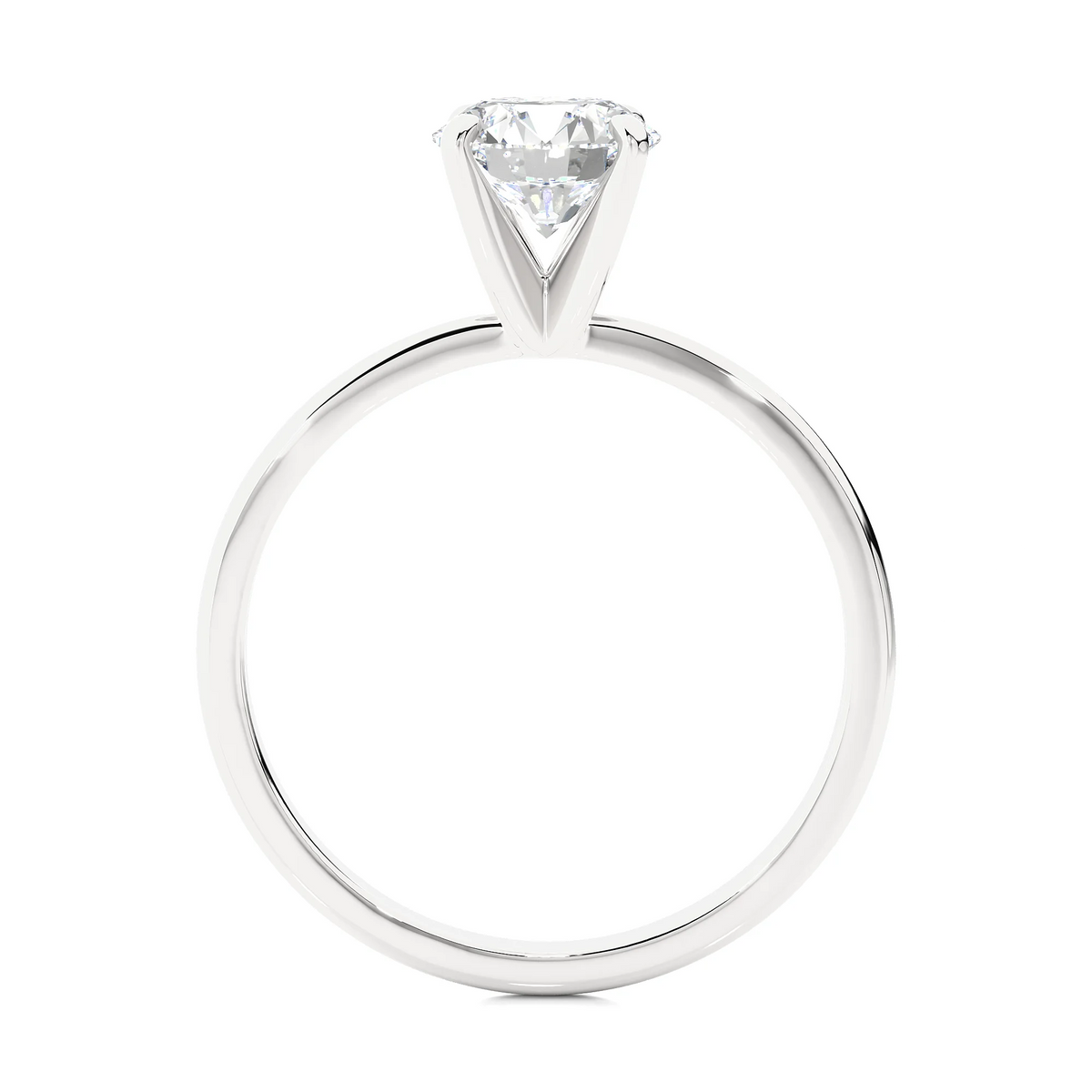 14k White Gold Lab Grown Diamond Solitaire Engagement Ring S68376