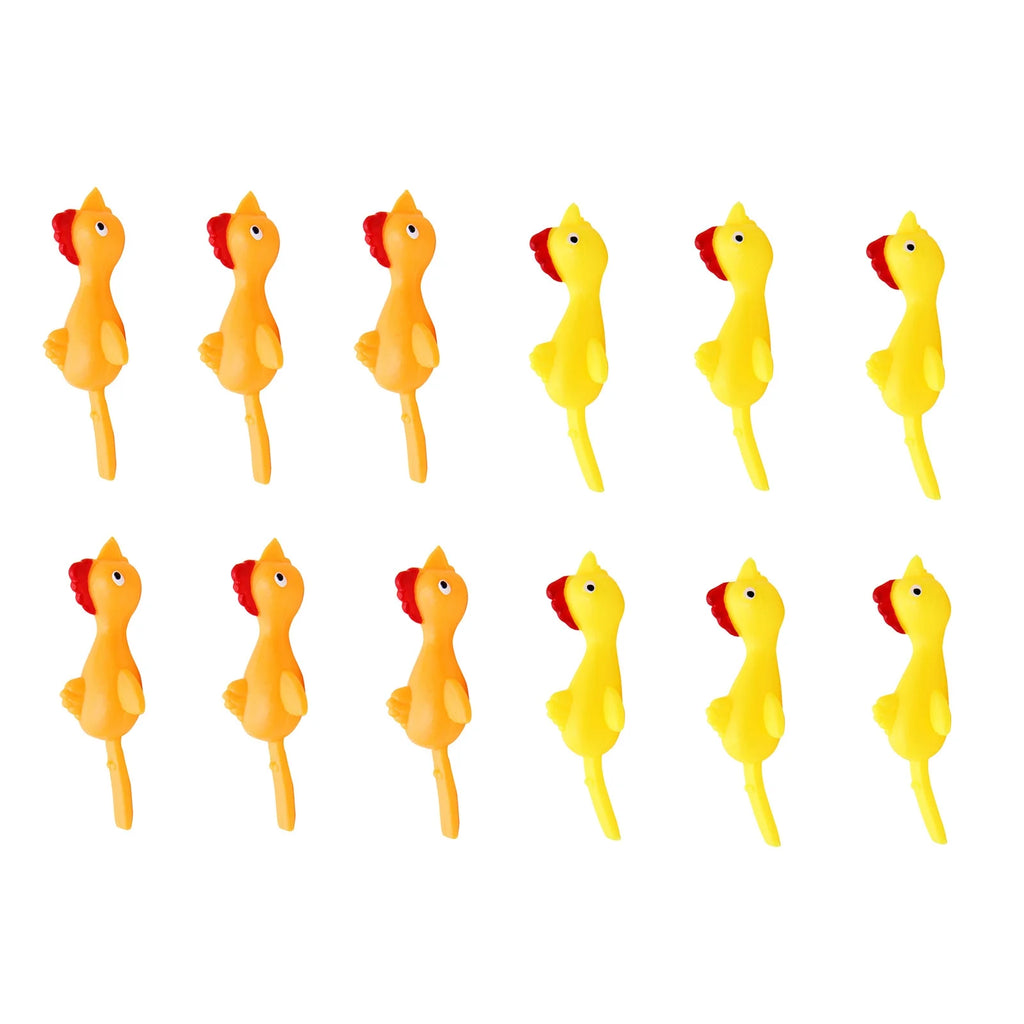 12 PCS Creative Ejection Chicken Toy I7124